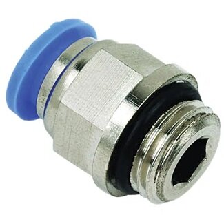 12mm x 1/4inch BSPP Hex Body Male Stud Coupling Push-In Fitting