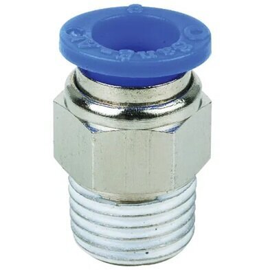 16mm x 3/8inch BSPT Hex Body Male Stud Coupling Push-In Fitting