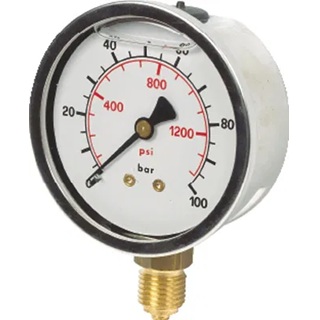 1/4inch BSPP 0-30 PSI Stainless Steel 63mm Bottom Connection Pressure Gauge