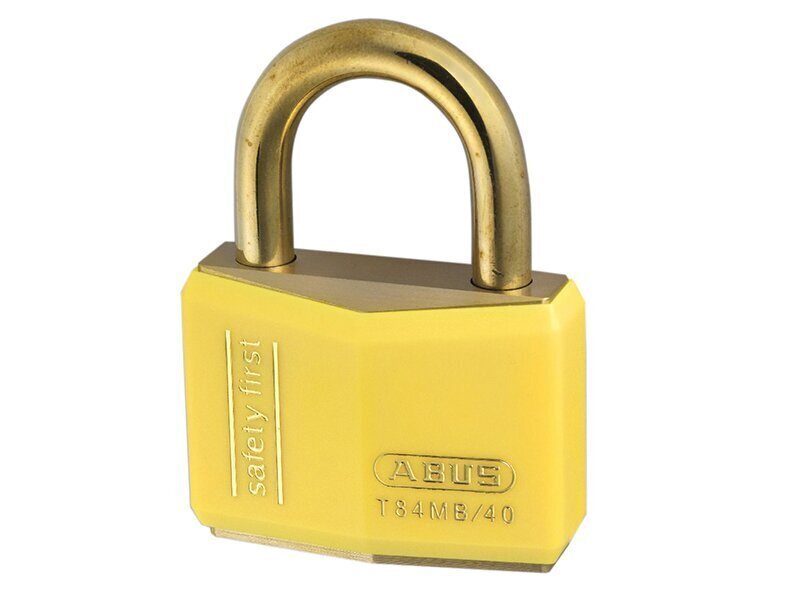 ABUS Mechanical T84MB/40mm Yellow Rustproof P...