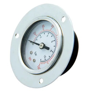 1/4inch BSPP 0-160 PSI Centre Back Flanged Mounted Pressure Gauge