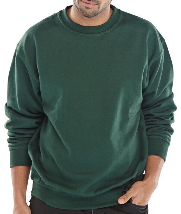 Click Polycotton Sweatshirt Bottle Green L