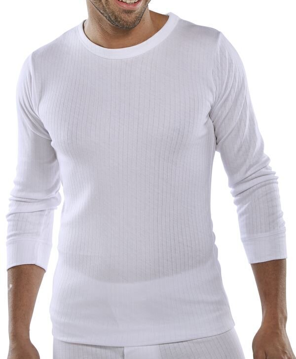 LONG SLEEVE THERMAL VEST WHITE S