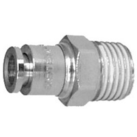 8mm x 1/4inch BSPP Male Stud Coupling Nickel Plated Push-In Fitting