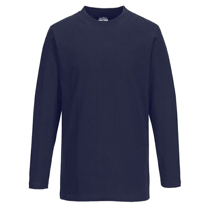 Portwest Long Sleeve T-Shirt (Navy / XXL / Re...