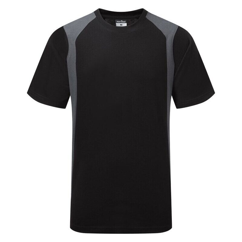 Portwest WX2 Short Sleeved T-Shirt (Black/Gre...