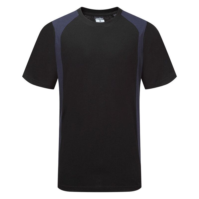 Portwest WX2 Short Sleeved T-Shirt (Black/Nav...