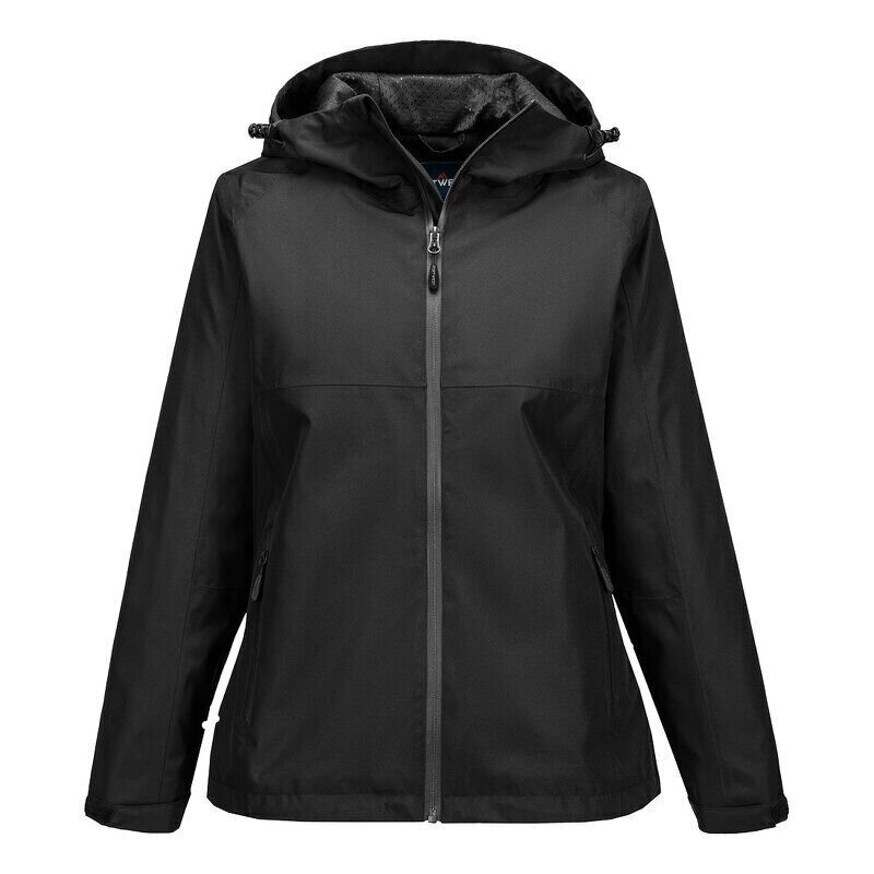 Portwest Womens Professional Rain Jacket (Bla...