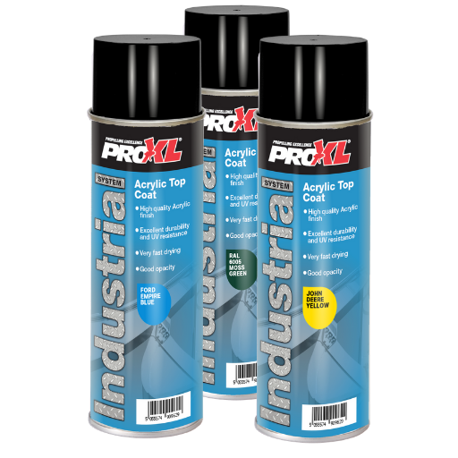 ProXL Acrylic RAL 2002 Vermilion Topcoat Aerosol 500ml