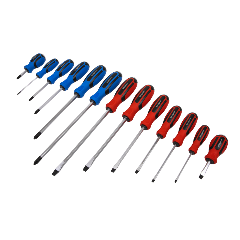 Sealey S0754 Screwdriver Set 13pc Hammer-Thru