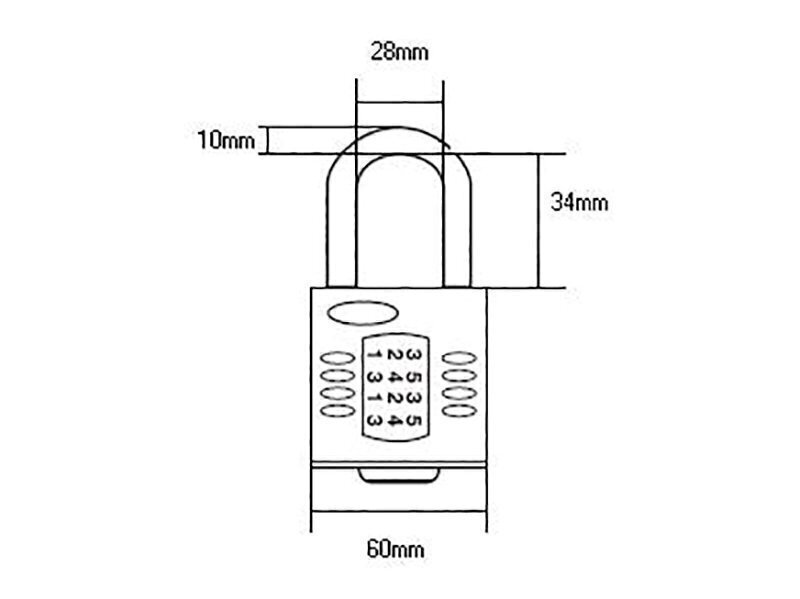 Squire CP60 Combination Padlock 5-Wheel 60mm