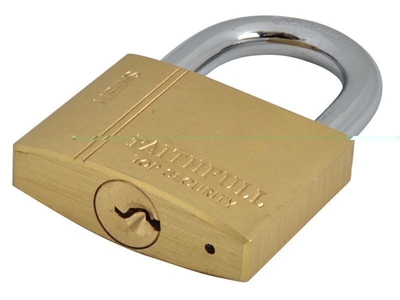 Faithfull Brass Padlock 50mm 3 Keys