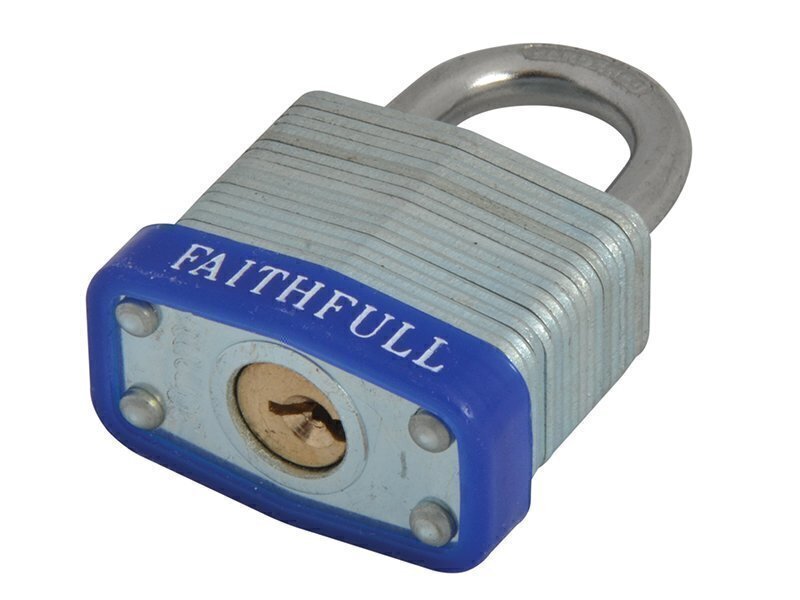 Faithfull Laminated Steel Padlock 30mm 3 Keys
