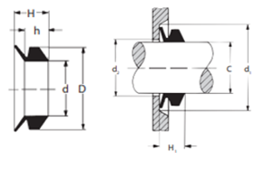 VS130 Nitrile V Ring Seal