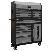 Sealey AP1080GR Superline Pro Topchest  Rollcab Combination 12 Drawer  1 Door Cupboard - Grey