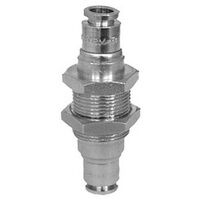 4mm Equal Bulkhead Connector Nickel Plated Push-In Fitting
