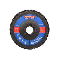 Faithfull Cleaning Fleece Disc Coarse 125 x 22mm (Pack of 1)
