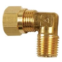 15mm OD x 1/2inch BSPT Brass Male Stud Elbow ...