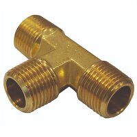 1/4inch BSPT Male Equal Tee Brass Threaded Ad...
