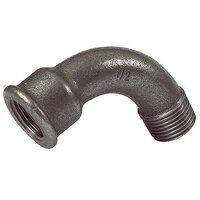 1inch BSP Male Female Long Bend Black Malleab...