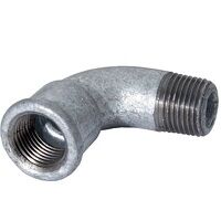 Male Female Short Bend 90 Deg Galvanised, Fig 1A