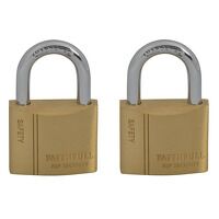 Faithfull Brass Padlock Keyed Alike 2 x 40mm