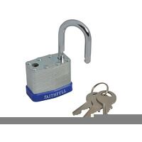 Faithfull Laminated Steel Padlock 40mm 3 Keys