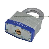 Faithfull Laminated Steel Padlock 50mm 3 Keys